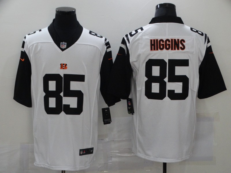 Men's Cincinnati Bengals Tee Higgins #85 White Jersey
